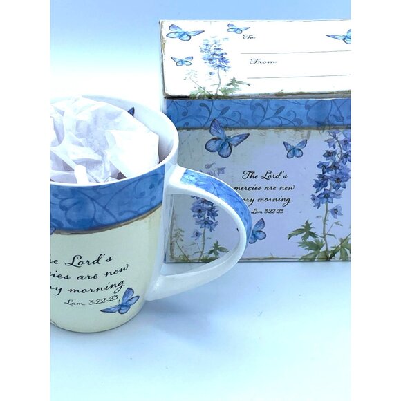Butterfly Inspirational Coffee Mug Scripture The Lord's Mercies 2013 - Picture 4 of 5